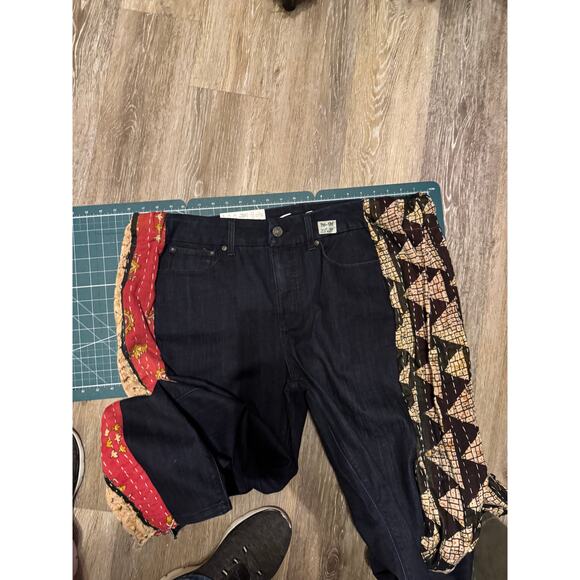 NWOT Vintage KiGi Couture KANTHA Upcycled Denim Jeans 3X/4X - Picture 4 of 4